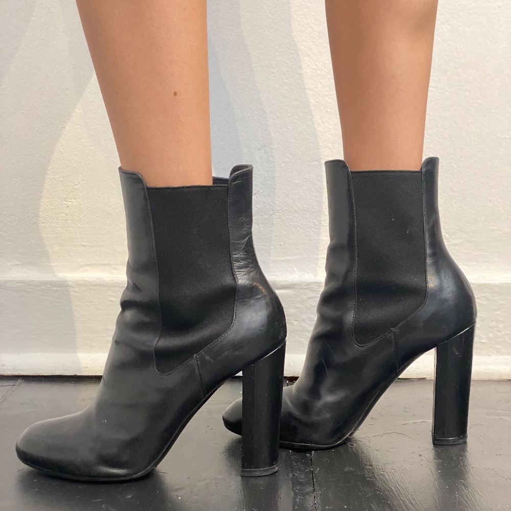 Dries Van Noten Black Heeled Leather boots